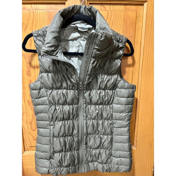 Athleta Jackets & Blazers - Athleta Womens Quilted Puffer Vest Full Zip Khaki size L